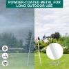imageVINGLI 8FT Ornamental Windmill Backyard Garden Decoration Weather Vane Heavy Duty Metal Wind Mill w 4 Legs Design Grey 8 Feet 216 Inches 800 Feet 2598 Inches 2598 InchesWhite
