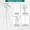 imageVINGLI 8FT Ornamental Windmill Backyard Garden Decoration Weather Vane Heavy Duty Metal Wind Mill w 4 Legs Design Grey 8 Feet 216 Inches 800 Feet 2598 Inches 2598 InchesWhite