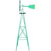 imageVINGLI 8FT Ornamental Windmill Backyard Garden Decoration Weather Vane Heavy Duty Metal Wind Mill w 4 Legs Design Grey 8 Feet 216 Inches 800 Feet 2598 Inches 2598 InchesGreen