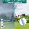 imageVINGLI 8FT Ornamental Windmill Backyard Garden Decoration Weather Vane Heavy Duty Metal Wind Mill w 4 Legs Design Grey 8 Feet 216 Inches 800 Feet 2598 Inches 2598 InchesLight Blue