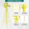 imageVINGLI 8FT Ornamental Windmill Backyard Garden Decoration Weather Vane Heavy Duty Metal Wind Mill w 4 Legs Design Grey 8 Feet 216 Inches 800 Feet 2598 Inches 2598 InchesYellow