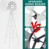 imageVINGLI 8FT Ornamental Windmill Backyard Garden Decoration Weather Vane Heavy Duty Metal Wind Mill w 4 Legs Design Grey 8 Feet 216 Inches 800 Feet 2598 Inches 2598 InchesWhite