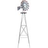 imageVINGLI 8FT Ornamental Windmill Backyard Garden Decoration Weather Vane Heavy Duty Metal Wind Mill w 4 Legs Design Grey 8 Feet 216 Inches 800 Feet 2598 Inches 2598 InchesGray