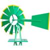 imageVINGLI 8FT Ornamental Windmill Backyard Garden Decoration Weather Vane Heavy Duty Metal Wind Mill w 4 Legs Design Grey 8 Feet 216 Inches 800 Feet 2598 Inches 2598 InchesGreen