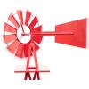 imageVINGLI 8FT Ornamental Windmill Backyard Garden Decoration Weather Vane Heavy Duty Metal Wind Mill w 4 Legs Design Grey 8 Feet 216 Inches 800 Feet 2598 Inches 2598 InchesRed
