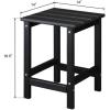 imageVINGLI Adirondack Side Table HPDE End Table Outdoor Indoor Table Weather Resistant Side Table for Living Room Bedroom Patio Garden DecorBlack