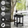 imageVINGLI Adirondack Side Table HPDE End Table Outdoor Indoor Table Weather Resistant Side Table for Living Room Bedroom Patio Garden DecorBlack