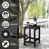 imageVINGLI Adirondack Side Table HPDE End Table Outdoor Indoor Table Weather Resistant Side Table for Living Room Bedroom Patio Garden DecorBlack