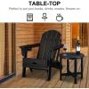 imageVINGLI Adirondack Side Table HPDE End Table Outdoor Indoor Table Weather Resistant Side Table for Living Room Bedroom Patio Garden DecorBlack