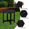imageVINGLI Adirondack Side Table HPDE End Table Outdoor Indoor Table Weather Resistant Side Table for Living Room Bedroom Patio Garden DecorBlack