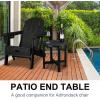 imageVINGLI Adirondack Side Table HPDE End Table Outdoor Indoor Table Weather Resistant Side Table for Living Room Bedroom Patio Garden DecorBlack