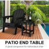 imageVINGLI Adirondack Side Table HPDE End Table Outdoor Indoor Table Weather Resistant Side Table for Living Room Bedroom Patio Garden DecorBlack