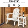 imageVINGLI Adirondack Side Table HPDE End Table Outdoor Indoor Table Weather Resistant Side Table for Living Room Bedroom Patio Garden DecorWhite