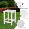 imageVINGLI Adirondack Side Table HPDE End Table Outdoor Indoor Table Weather Resistant Side Table for Living Room Bedroom Patio Garden DecorWhite