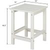 imageVINGLI Adirondack Side Table HPDE End Table Outdoor Indoor Table Weather Resistant Side Table for Living Room Bedroom Patio Garden DecorWhite