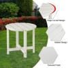 imageVINGLI Adirondack Side Table HPDE End Table Outdoor Indoor Table Weather Resistant Side Table for Living Room Bedroom Patio Garden DecorWhite