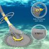 imageVINGLI Automatic Pool Vacuum Cleaner Swimming Pool Vacuum with Additional Hoses ampamp Diaphragms GreyGray
