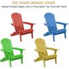 imageVINGLI Folding Wooden Adirondack Chair and Table Set Lounger 350 LBs Support Fire Pit Seating Natural Finished Weather Resistant Indoor Outdoor Furniture