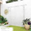 imageVINGLI Garden Arbor Arch Archway for Wedding Ceremony Party Steel Garden Trellis for Plant Climbing Christmas Decorations Pergola for Backyard Lawn BlackWhite