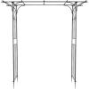 imageVINGLI Garden Arbor Arch Archway for Wedding Ceremony Party Steel Garden Trellis for Plant Climbing Christmas Decorations Pergola for Backyard Lawn BlackBlack