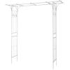 imageVINGLI Garden Arbor Arch Archway for Wedding Ceremony Party Steel Garden Trellis for Plant Climbing Christmas Decorations Pergola for Backyard Lawn BlackWhite