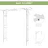 imageVINGLI Garden Arbor Arch Archway for Wedding Ceremony Party Steel Garden Trellis for Plant Climbing Christmas Decorations Pergola for Backyard Lawn BlackWhite