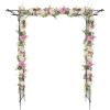 imageVINGLI Garden Arbor Arch Archway for Wedding Ceremony Party Steel Garden Trellis for Plant Climbing Christmas Decorations Pergola for Backyard Lawn BlackBlack