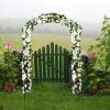 imageVINGLI Garden Arbor Arch Walkway for Wedding Ceremony Party Christmas Garden Decorations Steel Garden Trellis for Plant Climbing Pergola for Garden Backyard Lawn Bench Dome