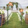 imageVINGLI Garden Arbor Arch Walkway for Wedding Ceremony Party Christmas Garden Decorations Steel Garden Trellis for Plant Climbing Pergola for Garden Backyard Lawn Bench Dome