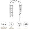 imageVINGLI Garden Arbor Arch Walkway for Wedding Ceremony Party Christmas Garden Decorations Steel Garden Trellis for Plant Climbing Pergola for Garden Backyard Lawn Bench Dome