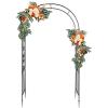 imageVINGLI Garden Arbor Arch Walkway for Wedding Ceremony Party Christmas Garden Decorations Steel Garden Trellis for Plant Climbing Pergola for Garden Backyard Lawn Bench Dome
