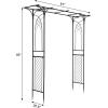 imageVINGLI Garden Arbor Arch for Wedding Ceremony Party Christmas Garden Decor Steel Garden Trellis for Plant Climbing Pergola for Garden Backyard Lawn Bridge TopFlat Top