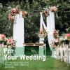 imageVINGLI Garden Arbor Arch for Wedding Ceremony Party Christmas Garden Decor Steel Garden Trellis for Plant Climbing Pergola for Garden Backyard Lawn Bridge TopFlat Top