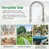 imageVINGLI Garden Arbor Arch for Wedding Ceremony Party Christmas Garden Decor Steel Garden Trellis for Plant Climbing Pergola for Garden Backyard Lawn Bridge TopArch Top