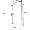 imageVINGLI Garden Arbor Arch for Wedding Ceremony Party Christmas Garden Decor Steel Garden Trellis for Plant Climbing Pergola for Garden Backyard Lawn Bridge TopBridge Top