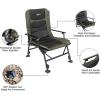 imageVINGLI Heavy Duty Fishing Chair with Footrest Support 440 LBS Oversized Camping Chairs with 160 Adjustable High Back Beach Chair for OutdoorsYardForestwith footrest