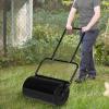 imageVINGLI Lawn Roller Water Filled Pull Behind 20inch Garden Drum Roller PushTow Behind WaterSand Filled Roller for Garden Lawn Backyard 24 inch GreenBlack