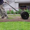 imageVINGLI Lawn Roller Water Filled Pull Behind 20inch Garden Drum Roller PushTow Behind WaterSand Filled Roller for Garden Lawn Backyard 24 inch GreenBlack