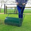 imageVINGLI Lawn Roller Water Filled Pull Behind 20inch Garden Drum Roller PushTow Behind WaterSand Filled Roller for Garden Lawn Backyard 24 inch GreenGreen