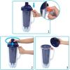 imageVINGLI Leaf Canister with Plastic Mesh Basket Leaf Trap with Handle Skim Leaves and Twigs Fits Pool Vacuum Cleaner Automatic Sweeper BlueBlue