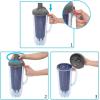 imageVINGLI Leaf Canister with Plastic Mesh Basket Leaf Trap with Handle Skim Leaves and Twigs Fits Pool Vacuum Cleaner Automatic Sweeper BlueBlueGrey