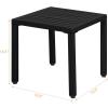 imageVINGLI Metal Patio Side Table Indoor Outdoor End Table 19 Patio Coffee Bistro Table Outdoor Patio Furniture Table