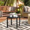 imageVINGLI Metal Patio Side Table Indoor Outdoor End Table 19 Patio Coffee Bistro Table Outdoor Patio Furniture Table