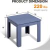 imageVINGLI Outdoor Adirondack Side Table WNatural Finished 18quot Square Thick Wooden Coffee Table Top Stable Large Weight Capacity Conversation End Table for Patio Backyard Garden Poolside and BalconyNavy Blue