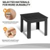 imageVINGLI Outdoor Adirondack Side Table WNatural Finished 18quot Square Thick Wooden Coffee Table Top Stable Large Weight Capacity Conversation End Table for Patio Backyard Garden Poolside and BalconyBlack
