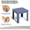 imageVINGLI Outdoor Adirondack Side Table WNatural Finished 18quot Square Thick Wooden Coffee Table Top Stable Large Weight Capacity Conversation End Table for Patio Backyard Garden Poolside and BalconyNavy Blue