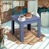 imageVINGLI Outdoor Adirondack Side Table WNatural Finished 18quot Square Thick Wooden Coffee Table Top Stable Large Weight Capacity Conversation End Table for Patio Backyard Garden Poolside and BalconyNavy Blue