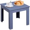 imageVINGLI Outdoor Adirondack Side Table WNatural Finished 18quot Square Thick Wooden Coffee Table Top Stable Large Weight Capacity Conversation End Table for Patio Backyard Garden Poolside and BalconyNavy Blue