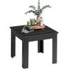 imageVINGLI Outdoor Adirondack Side Table WNatural Finished 18quot Square Thick Wooden Coffee Table Top Stable Large Weight Capacity Conversation End Table for Patio Backyard Garden Poolside and BalconyBlack