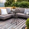 imageVINGLI Outdoor Bar Table Cast Aluminum Bar Height Patio Table with Umbrella Hole Patio Dining Table Tall Bistro Table Outdoor Furniture for Garden Porch Yard and Balcony 32quot Dia x 41 H BronzeBronze